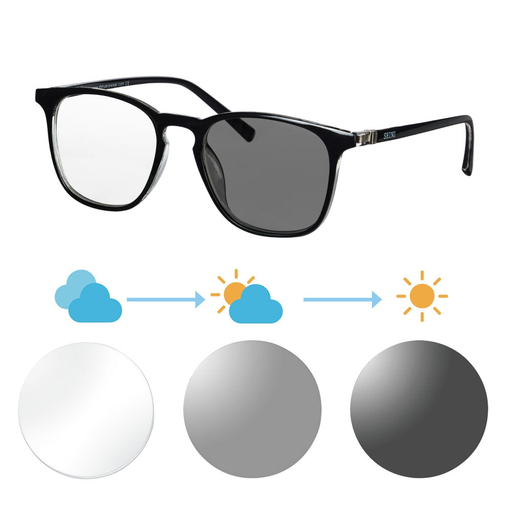 Мужские очки с диоптриями, фотохромные прогрессивные мультифокальные очки, фотохромные мультифокальные очки для ближнего и дальнего света для мужчин
