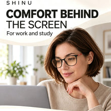 Load image into Gallery viewer, SHINU Gentle Light‑Tinted FL‑41 Lenses Migraine Glasses, Filter Harmful 480‑520nm Light for Office, Screen &amp; Daily Wear
