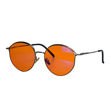 Load image into Gallery viewer, Red Lens Blue Light Blocking Glasses Men Women for Better Sleep Orange Lenses for Gaming Blue Light Computer Glasses Metal Frame
