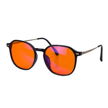 Load image into Gallery viewer, Red Glasses for Better Sleep Blue Light Blocking Glasses Orange Lenses Improve Insomnia Square Tr90 Glasses Women Big Size 140mm
