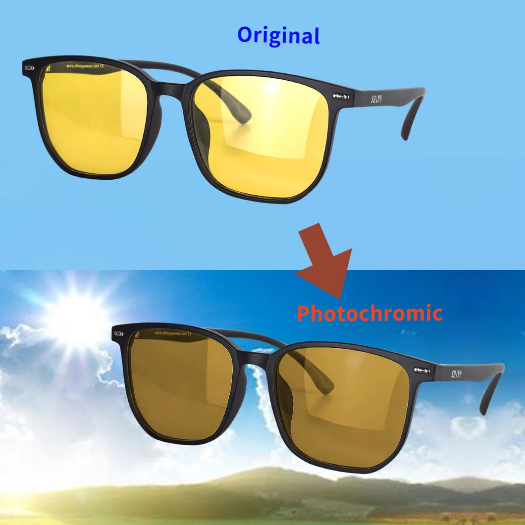 SHINU Photochromic Sunglasses Night Vision Driving Glasses Blue Light Computer Glasses Day and Night Driving Glasses