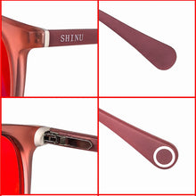 Load image into Gallery viewer, SHINU Women Glasses Red Lens for Better Sleep Orange Lenses Gaming Glasses Blue Light Filter Computer Glasses Custom Recipe
