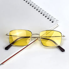Carregar imagem no visualizador da galeria, Polarized Sunglasses Men Metal Frame Blue Light Blocking &amp; UV 400 for Daily Use Night Vision Yellow Driving Glasses
