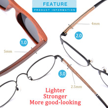 Load image into Gallery viewer, Wooden Glasses Frame for Men Designer Frames for Prescription Glasses Multifocal and Single Vision Myopia Presbyopia Eyewear
