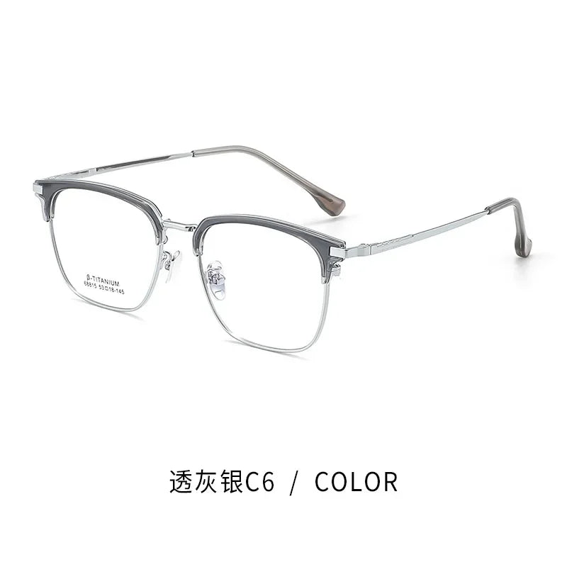 Titanium Glasses for Men Multifocal Grade Glasses Near and Far Freeform Lenses Customized Prescription Glasses for Man