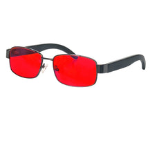 Load image into Gallery viewer, Orange Glasses Blue Light Blocking Red Lens Glasses Anti BlueLight Wooden Glasses Men Nighttime Blue Light Protection Small Size
