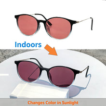 Загрузить изображение в средство просмотра галереи, SHINU FL-41 Photochromic Light Sensitivity Glasses Migraine Headache Relief Rose Lens Indoor Outdoor UV400 Blue Light Glasses
