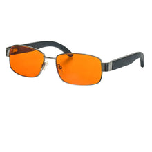 Load image into Gallery viewer, Orange Glasses Blue Light Blocking Red Lens Glasses Anti BlueLight Wooden Glasses Men Nighttime Blue Light Protection Small Size
