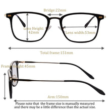 Загрузить изображение в средство просмотра галереи, Big Size Glasses Frame Men Retro Vintage Square Prescription Eyeglasses Women Optical Eyewear Progressive Glasses Men Customized
