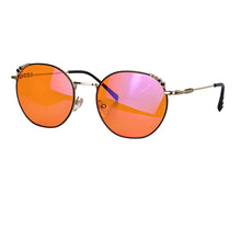 Load image into Gallery viewer, Better Sleep Glasses Red Lenses Long Time Working Orange Lensesround Frame Metal Eyeglasses Blue Light Color Lenses with Recipe
