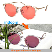 Cargar imagen en el visor de la galería, SHINU FL-41 Migraine Glasses Block 480-520nm Blue Green Light Anti Photophobia Tint Color Sunglasses Women Titainium Glasses

