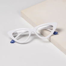 Загрузить изображение в средство просмотра галереи, White Cat Eye Glasses Acetate Eyeglasses Frame Anti Blue Light Prescription Glasses for Women Both Myopia or Presbyopia Diopter
