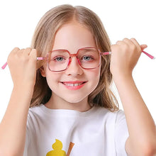 Carregar imagem no visualizador da galeria, Blue Light Blocking Glasses for Kids Square Shape Fashion Glasses Myopia Presbyopia Custom Prescription Glasses for Boy Gril
