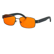 Load image into Gallery viewer, Orange Glasses Blue Light Blocking Red Lens Glasses Anti BlueLight Wooden Glasses Men Nighttime Blue Light Protection Small Size
