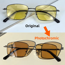 Загрузить изображение в средство просмотра галереи, Blue Light Blocking &amp; UV 400 for Daily Use Night Vision Metal Driving Glasses Photochromic Polarized Sunglasses Men
