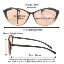 Load image into Gallery viewer, SHINU FL41 Anti Migraine Glasses Light‑Tint FL‑41 Glasses 73% Transmittance Cat Eye TR90 Glasses with Fl41 Filter Indoor Used
