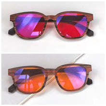 Load image into Gallery viewer, SHINU Blue Light Blocking Wooden Frame Glasses Red Lens for Pre-Sleep Orange Lens for Extended Nighttime Use, Work &amp; Gaming
