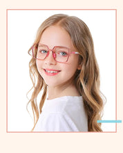 Carregar imagem no visualizador da galeria, Blue Light Blocking Glasses for Kids Square Shape Fashion Glasses Myopia Presbyopia Custom Prescription Glasses for Boy Gril
