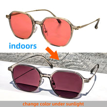 Load image into Gallery viewer, SHINU FL‑41 Migraine Glasses Rose Tint Anti Glare Blue Light Blocking Glasses Photophobia Light Sensitivity Men Women Titanium
