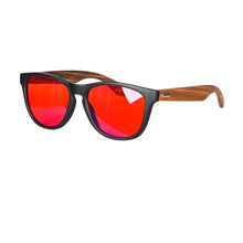 Load image into Gallery viewer, Red Lens Wood Glasses Better Sleep Orange Lenses Blue Light Blocking Computer Glasses Protect Eyes Not Sunglasses for Outdoor
