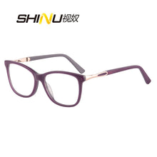 Load image into Gallery viewer, SHINU Custom Women Glasses with Diopters Multifocal Near and Far Reading Glasses Acetate Glasses Myopia Glasses Women
