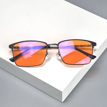 Load image into Gallery viewer, Big Size Red Lens Glasses Sleep Better Orange Lens Blue Light Blocking Polarized Yellow Lens for Driving Fishing Night Vision
