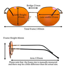 Load image into Gallery viewer, SHINU Round Glasses Blue Light Glasses Men Women Blue Light Protection Lenses Orange Red Glasses Anti Green Light for Good Sleep
