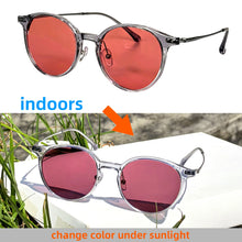Cargar imagen en el visor de la galería, SHINU FL-41 Migraine Glasses Block 480-520nm Blue Green Light Anti Photophobia Tint Color Sunglasses Women Titainium Glasses
