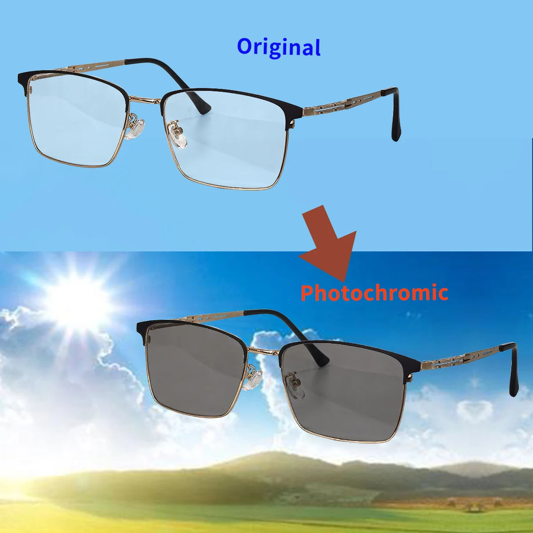SHINU Photochromic Sunglasses Progressive Multifocus Reading Glasses Near and Far No-line Progressive Multifocal Glasses