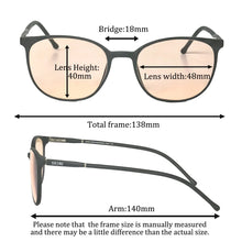 Load image into Gallery viewer, SHINU Gentle Light‑Tinted FL‑41 Lenses Migraine Glasses, Filter Harmful 480‑520nm Light for Office, Screen &amp; Daily Wear
