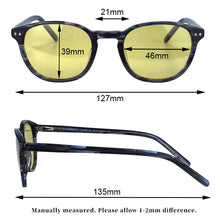 Загрузить изображение в средство просмотра галереи, Photochromic Polarized Sunglasses Blue Light Computer Glasses Night Vision for Driving Acetate Frame Woman Size 127mm
