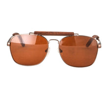 Carregar imagem no visualizador da galeria, SHINU Polarized Sunglasses men wooden glasses metal frame Luxruy Designer bamboo sunglasses for man small face size
