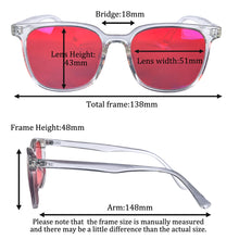 Load image into Gallery viewer, SHINU Red Lens Glasses Better Sleep Orange Lens Blue Light Blocking for Computer or Long Time Gaming Tr90 Frame Y2k Glasses
