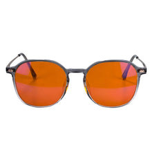 Load image into Gallery viewer, Red Glasses for Better Sleep Blue Light Blocking Glasses Orange Lenses Improve Insomnia Square Tr90 Glasses Women Big Size 140mm
