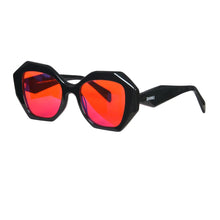 Load image into Gallery viewer, SHINU Acetate glasses women blue anti light glasses Red Orange 99% blocking blue light for gamging or long time working
