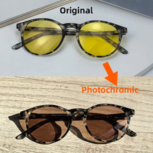 Загрузить изображение в средство просмотра галереи, Photochromic Polarized Sunglasses Anti Blue Light Computer Glasses Night Vision for Driving Acetate Frame Woman
