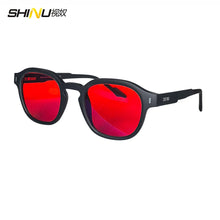 Load image into Gallery viewer, SHINU Sleep Better Red Lenses Blue Light Filter Glasses For Men Orange Lense Eyepieces Gaming Glasses Sleep Aid Glasses Custom
