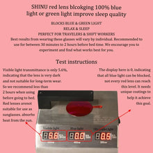 Load image into Gallery viewer, SHINU Women Glasses Red Lens for Better Sleep Orange Lenses Gaming Glasses Blue Light Filter Computer Glasses Custom Recipe
