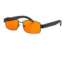 Load image into Gallery viewer, Orange Glasses Blue Light Blocking Red Lens Glasses Anti BlueLight Wooden Glasses Men Nighttime Blue Light Protection Small Size

