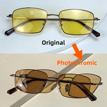 Загрузить изображение в средство просмотра галереи, Blue Light Blocking &amp; UV 400 for Daily Use Night Vision Metal Driving Glasses Photochromic Polarized Sunglasses Men
