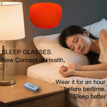 Load image into Gallery viewer, Better Sleep Glasses Red Lenses Long Time Working Orange Lensesround Frame Metal Eyeglasses Blue Light Color Lenses with Recipe
