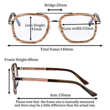 Load image into Gallery viewer, Men&#39;s Glasses Wooden Frame For Men Handmade Nature Wood Eyeglasses Progressive Reading Glasses Myopia Lenses With Astigmatism

