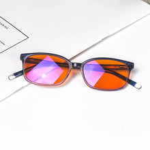 Load image into Gallery viewer, Anti Light Blue Glasses Without Degree Orange Lens Computer Work Glasses Red Lenses Breathe Better To Sleep Acetate  Glasses Men
