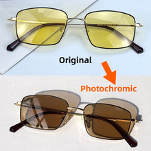 Загрузить изображение в средство просмотра галереи, Blue Light Blocking &amp; UV 400 for Daily Use Night Vision Metal Driving Glasses Photochromic Polarized Sunglasses Men

