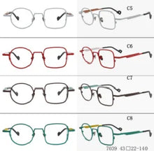 Load image into Gallery viewer, Men Titanium Square Glasses Frames Women Round Optical Eyewear Retro Metal Fashion Funky Eyeglass Frames Prescription custom
