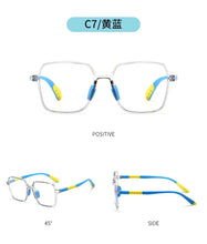 Carregar imagem no visualizador da galeria, Blue Light Blocking Glasses for Kids Square Shape Fashion Glasses Myopia Presbyopia Custom Prescription Glasses for Boy Gril
