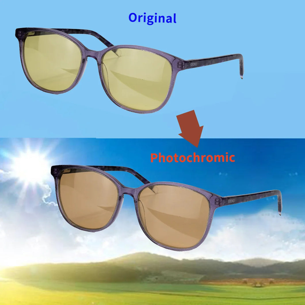 Photochromic Polarized Sunglasses Yellow Lenses Blue Light Blocking Night Vision For Driving Brown Lenses Glasses For Outdoor