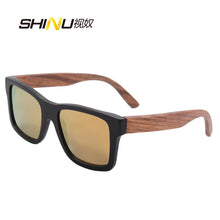 Load image into Gallery viewer, Men&#39;s sunglasses wood square Wooden  Polarized Sunglasses for men wooden polarized sunglasses 6095
