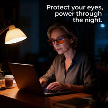 Load image into Gallery viewer, SHUNU Cat&#39;s Eye Blue Light Blocking Glasses Men Women Red Lens for Better Sleep Orange Lenses for Anti-fatigue Computer Glasses
