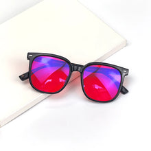 Load image into Gallery viewer, SHINU Women red lenses fashion glasses and orange lens glasses anti blue light for better sleep Improve Insomnia Acetate frame
